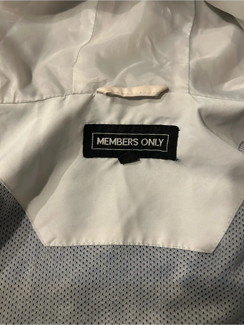 Members Only Colorblock Windbreaker - Navy, White, Green, Red Size M Flaw